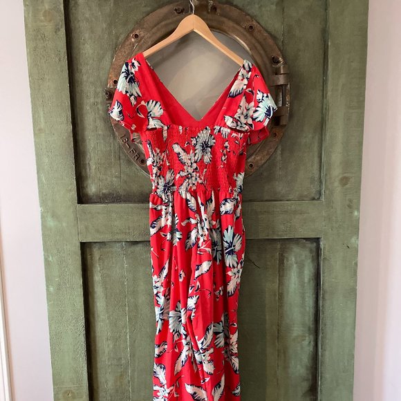 Floral Red Jumpsuit - Picture 2 of 10